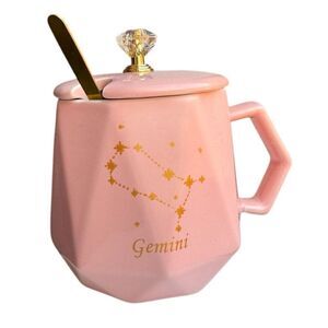 Redroko Gemini Zodiac Sign Star Constellation Ceramic Coffee Mug Sugar Holder